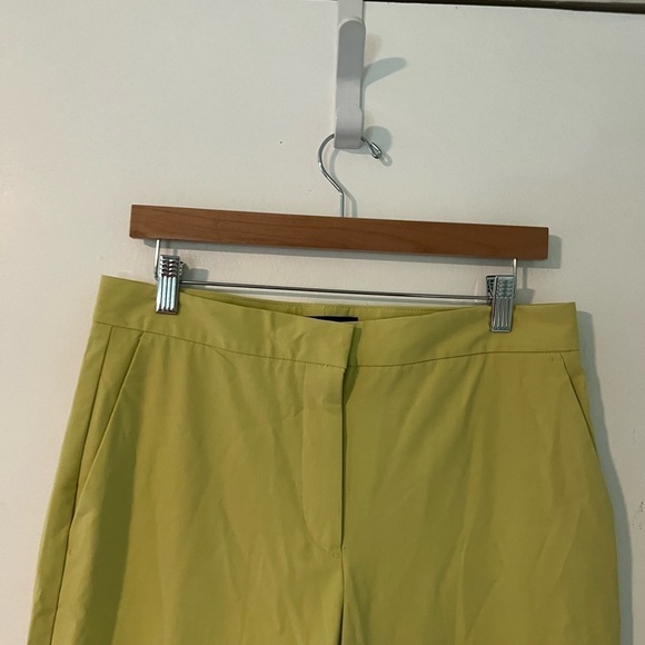 Zara Neon Yellow Straight Leg Ankle Trouser Pants - Picture 9 of 14